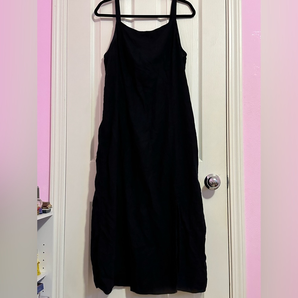 Old Navy black high neck sleeveless tank dress